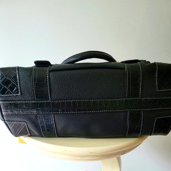 Santa Marinella Brazil Large Black Leather Handbag - Picture 9 of 10